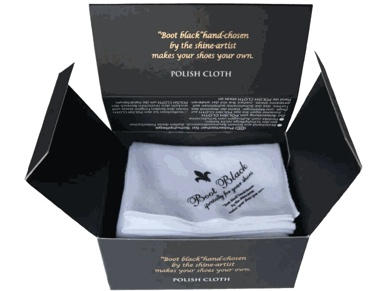 Cotton polish cloth for leather shoes, made in Japan