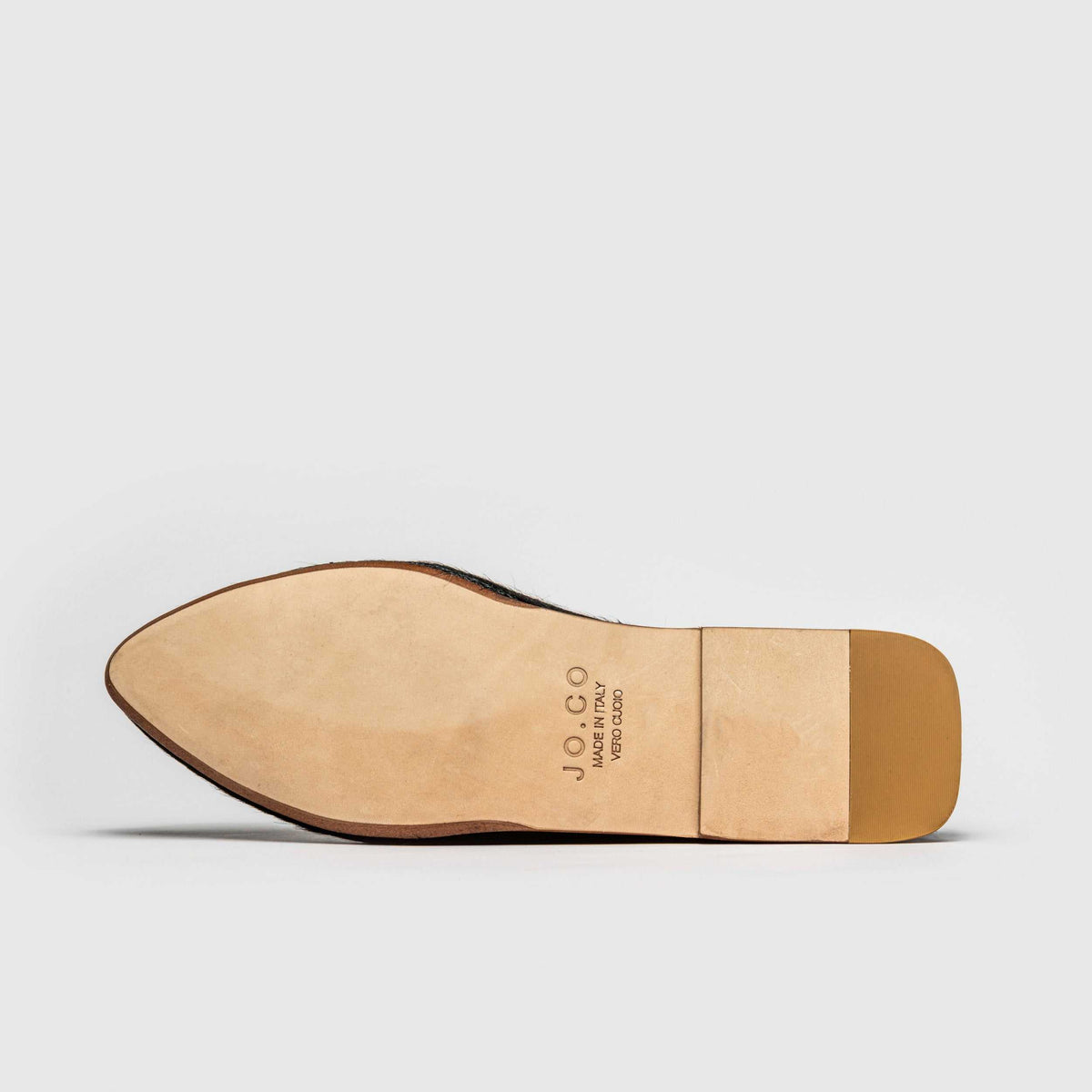 JOCO Austin Mojri loafer in black pony hair calfskin, red lambskin lining, handmade in Lucca, Italy