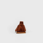 JOCO Granada Mojri loafer in rust brown suede, red lambskin lining, handmade in Lucca, Italy